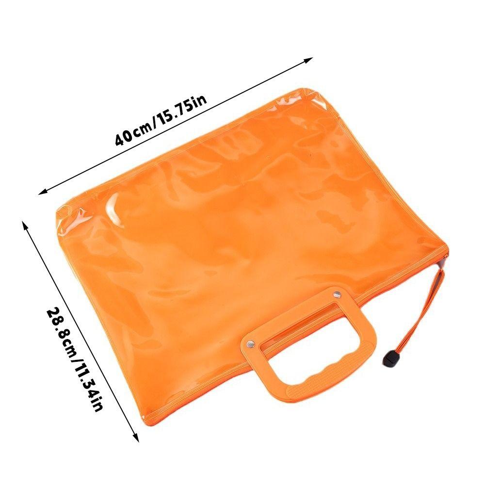 Waterproof Storage Bag PVC File Bag Portable Pen Bag  School Office