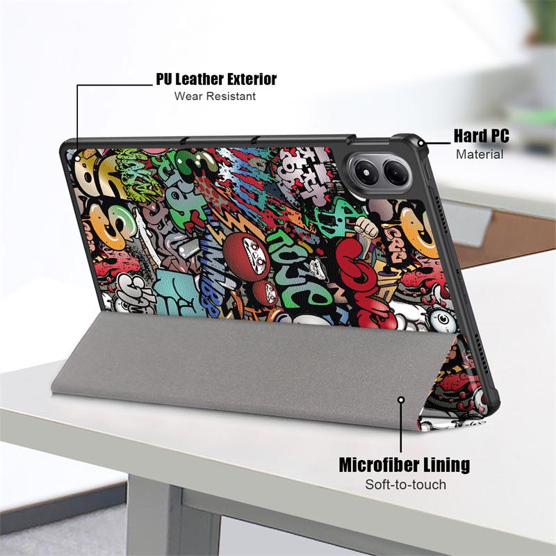For Xiaomi Poco Pad M1 12.1 Inch 2025 Case Cover Tri-Fold PU Leather Stand Magnetic Tablet Shell Funda For Poco Pad M1 Case Smart Cover