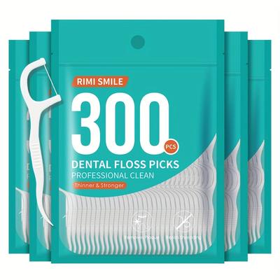 300/30 ks Sáčkovaná zubní nit Odstraňuje zubní plak a zbytky jídla - Ústní hygiena - Vícenásobná péče o ústa - Tenká nit Bezpečnost Ochrana zubů Čistý