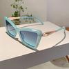 Fashion Cat Eye Women's Sunglasses Oversize Decoration Gradient Shades Outdoor Design Sun Glasses for Travelling Driving