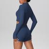 Women's Slim Fit Zip-Up Jacket & High-Waist Butt-Lifting Shorts Yoga Set