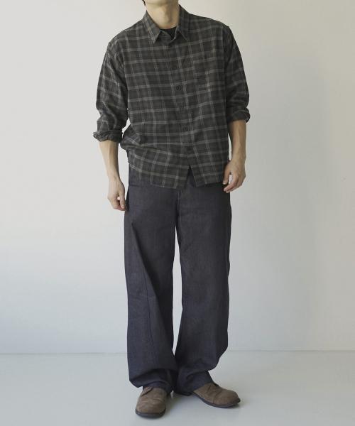 SIIIIDO Luca Vgd Soft Green Check Shirt #1