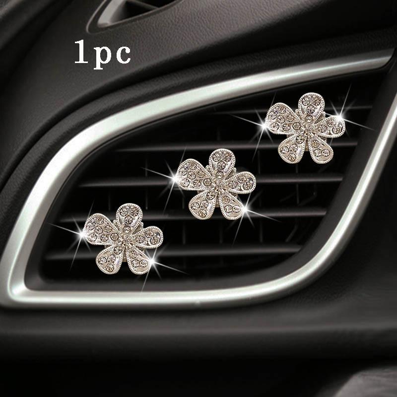 Stylish Crystal Car Accessory New Design Air Vent Clip With Sparkling Rhinestones