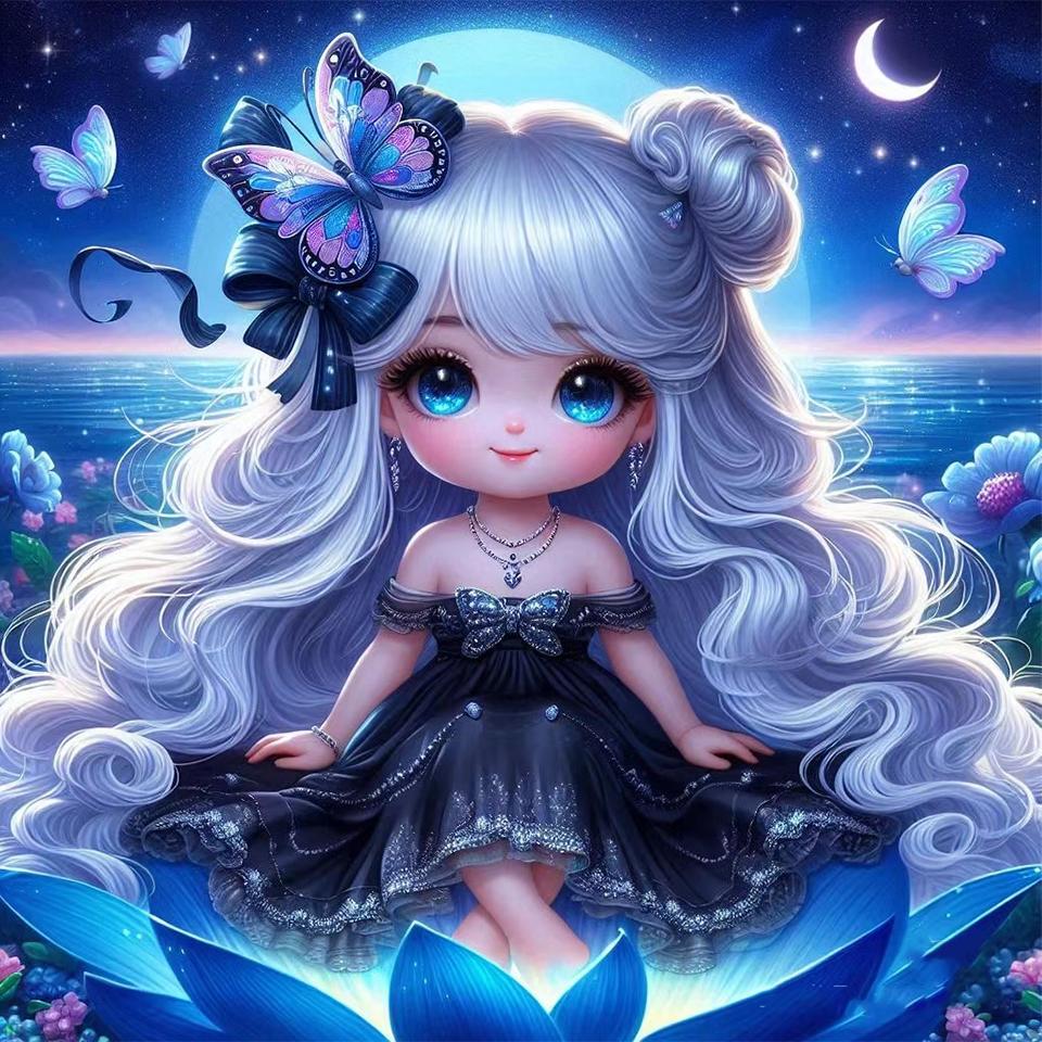 Diy Cartoon Square Diamond Princess Painting Kit Girl Flower Cross Embroidery Handmade Mosaic Art Gift 2024 New Home Renovation