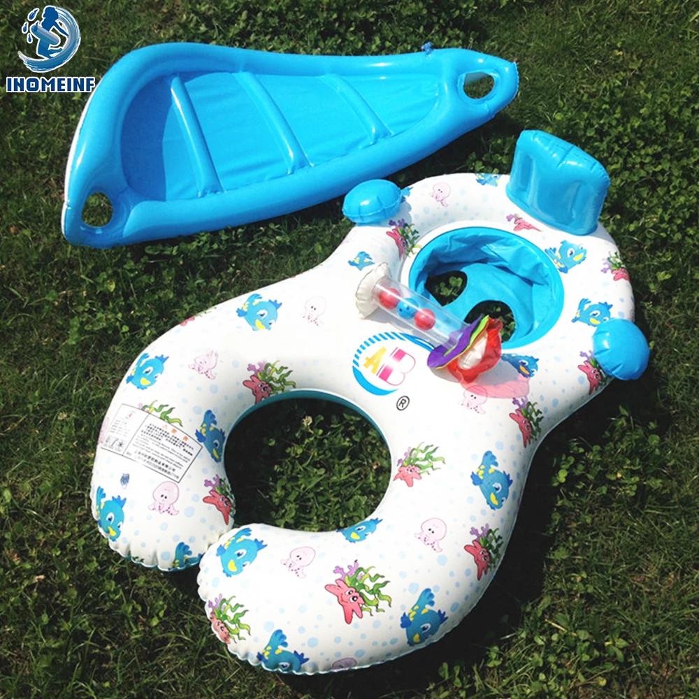 Parasolar Mama și Copilul Colac Inel de Înot Părinte-Copil Plute Gonflabile pentru Piscină Cerc de Înot Jucărie de Baie Accesorii dropshipping