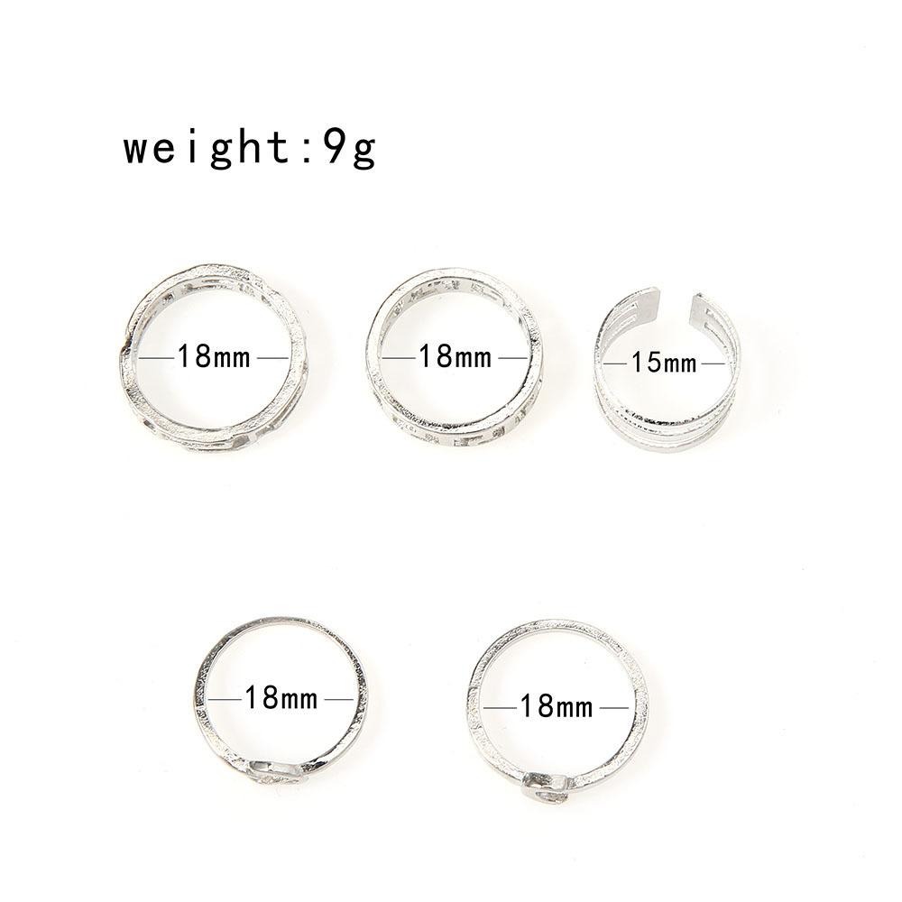 Hanfeng Chaoxian Ring Hollow Love 5-Piece Joint Ring