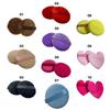 5pcs Heart/Round Shaped Washable Sector Finger Cushions Reusable Velvet Wet Dry Used Air Cushion Powder Puff Multicolors