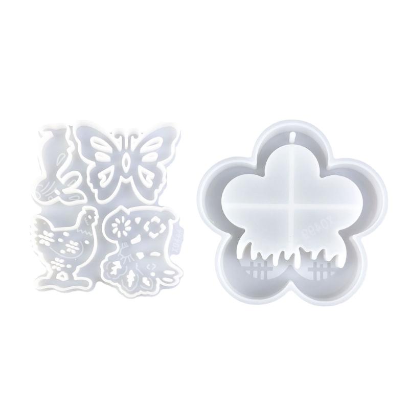 

2 Pieces Sturdy Silicone Moulds For Bird House And Candle Holder Crafting Reusable Mould for Craft Enthusiasts