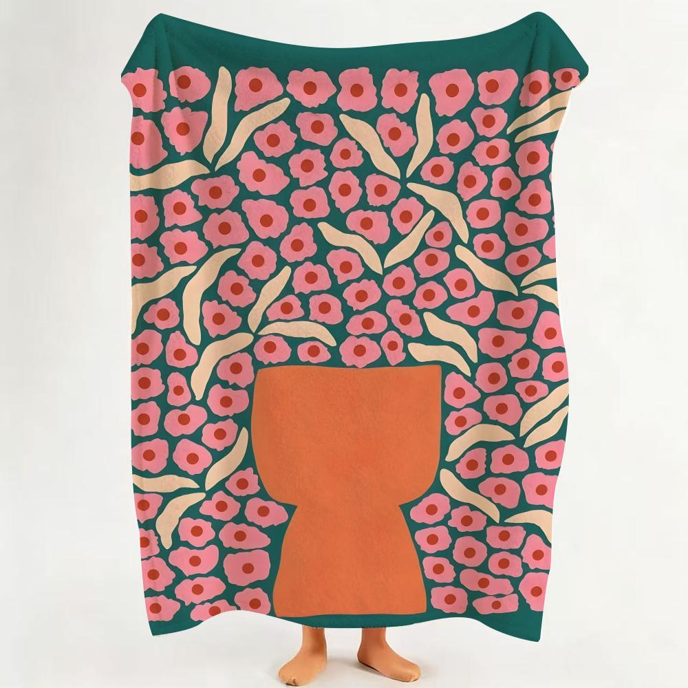 Illustrator L Liv L Lee pattern Throw Flannel Throw Blanket Suitable for Sofa Living Room Bedroom