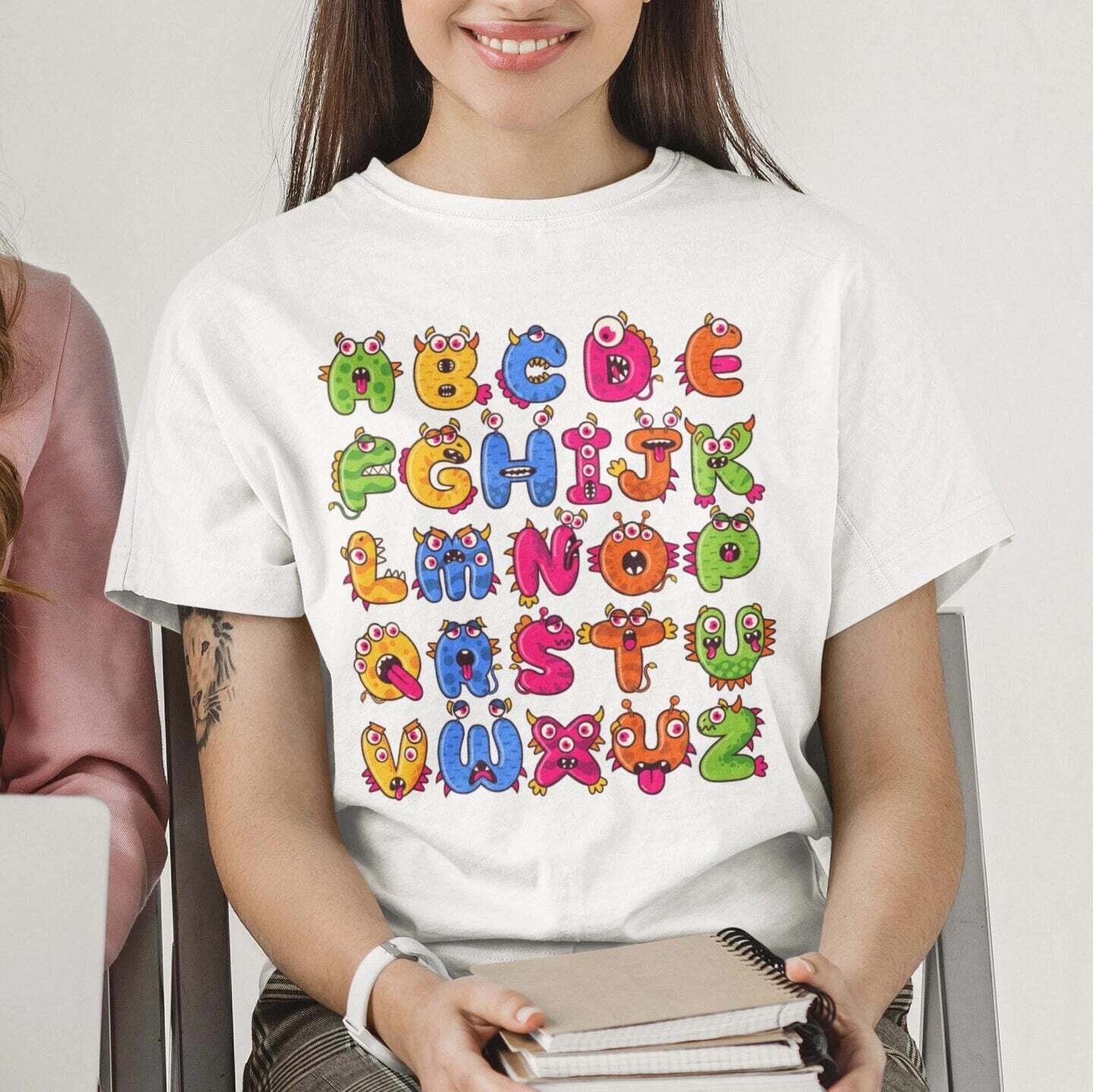Monster Alphabet Shirt 2XL