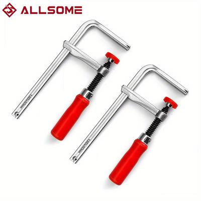 2pcs 160x60mm Wood Handle Guide Rail Clamps with Screw Action Arm for Woodworking MFT Table and Cutting Track