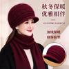 Middle-aged and Elderly Wool Hat Women's Autumn and Winter Versatile Mother Velvet Warm Ear Protection Hat Outdoor Cold-proof Knitted Hat