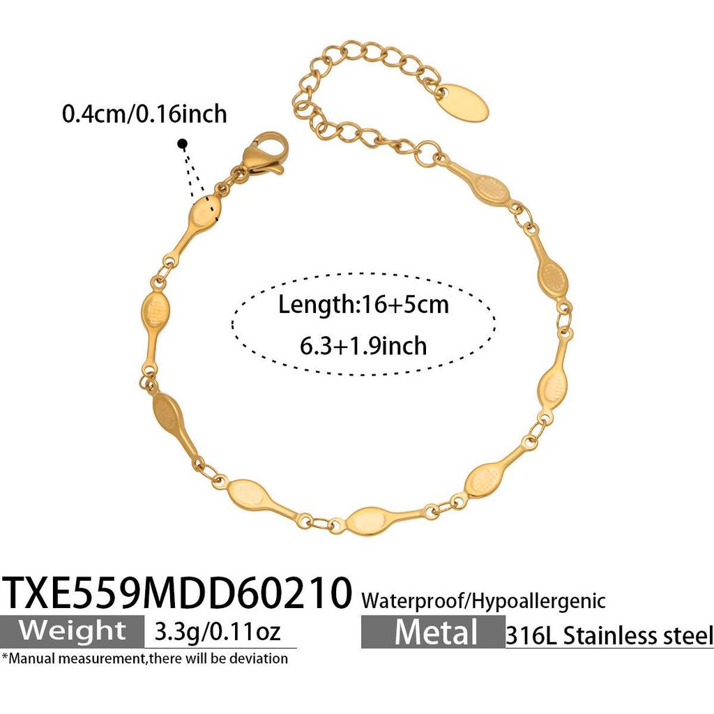 European Style Dopamine Color Block Necklace & Bracelet Set: Stainless Steel Drip Oil, Clavicle Design, Simple & Stylish Personality.