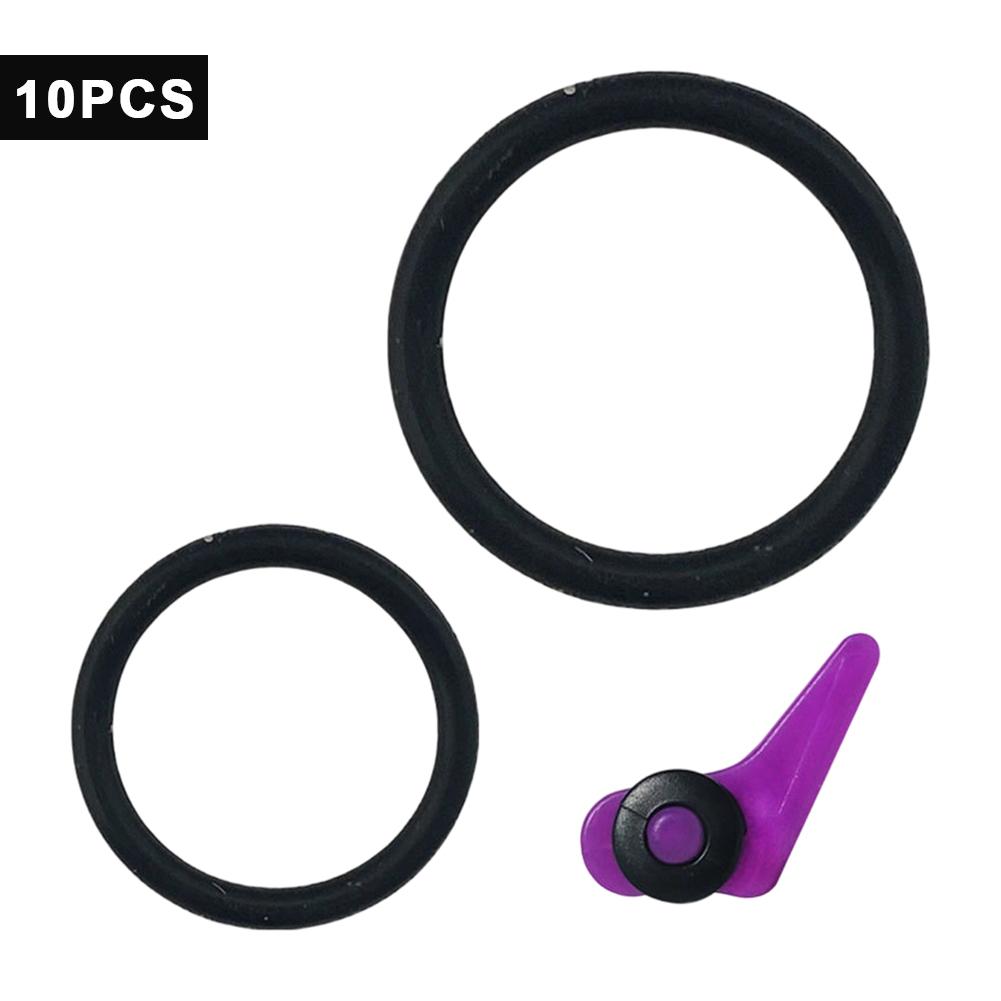 For Fishing Rod with Silicone Ring Plastic Lure Hook Fixer Portable Fishing Accessory 10PCS Hook Keeper