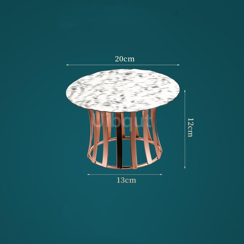 1Pcs Creative luxury golden dessert table Snack rack cake stand Plates for food cake display stand with cake and dim sum rack