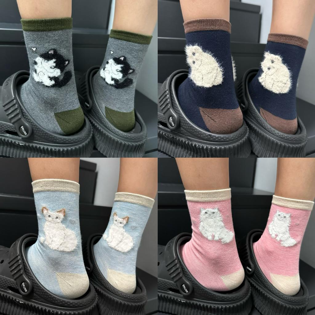 Cartoon Cute Cat Balls Cotton Socks Funny Cat Cotton Socks Breathable Soft Novelty Stocking Kawaii Gift Sock for Gifts