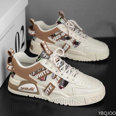Heren lente zomer ademend nieuwe dikke zool sport vrijetijds board schoenen niche veelzijdig eenvoudig comfortabel herenschoenen