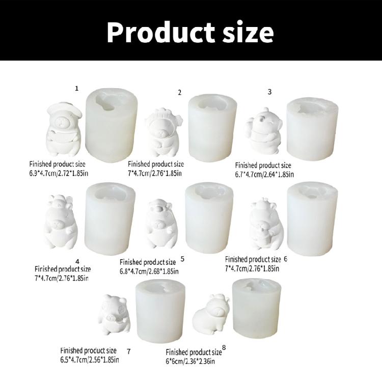 Capybara Shaped Candle Mold Reusable Silicone Mold for Home Decorations Practical Aromatherapys Mould Jewelry Supplies
