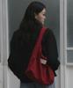 The Green Lab Boucle Wool Pouch Shoulder Bag Set [Coral Red]