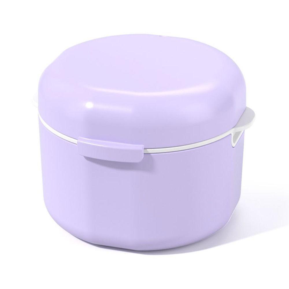 Portable Durable Oral Care Mouthguard Container Teeth Braces Denture Box Dental Storage Case Cleaning Box False Teeth Bath Case