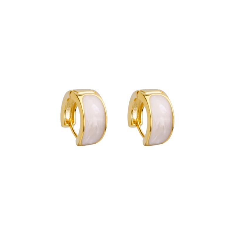 High-end Temperament Drop Glaze Ear Buckle Women's Autumn and Winter Light Luxury Niche Design Ear Jewelry Korean Fashion Personalized Earrings