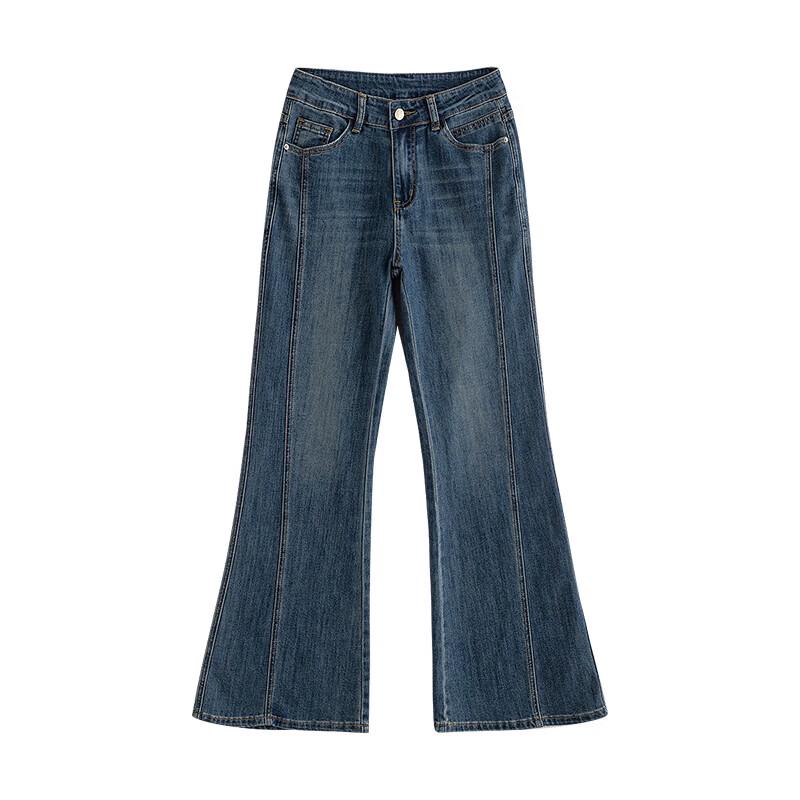 Chuyu Women's Deconstructed Patchwork Flared Jeans