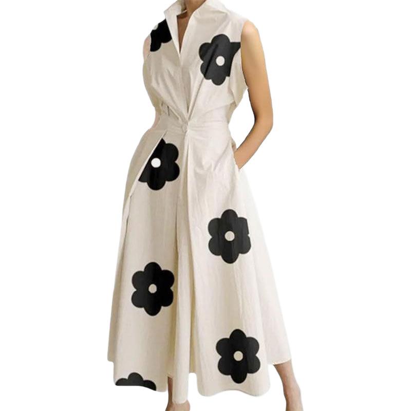 New Medieval Retro Plus Size Fashion POLO Collar Loose Pendulum Women's Dress