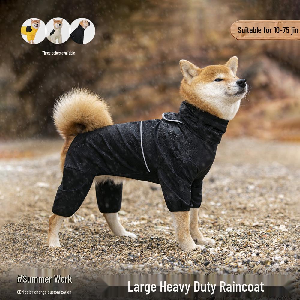 Waterproof & Windproof Full-Coverage Dog Jacket for Medium & Large Breeds