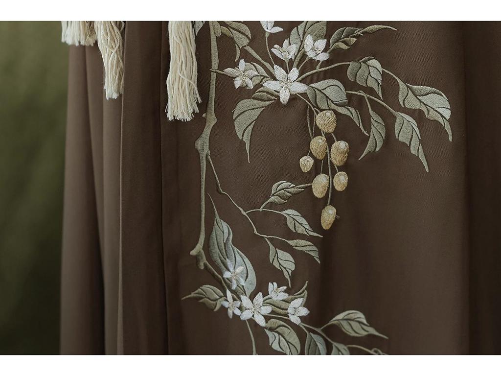 Yi Meng Ge Hanfu Women's Yellow Outerwear and Skirt Set, New Chinese Style 9684