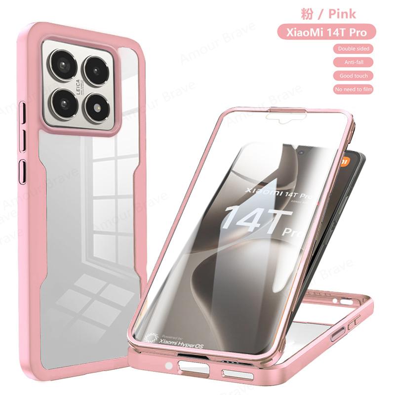 360 Full Body Protection Case for Xiaomi Mi 14T Pro 13T 12T 14 Ultra Redmi 14C 13C Shockproof Case for Redmi Note 13 Phone Cover
