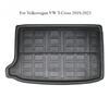 Czarna Mata Bagażnika Samochodowego Wodoodporne Dywaniki Podłogowe Błotnik Tacka Wykładzina Bagażnika Do Volkswagen T Cross VW T-Cross -