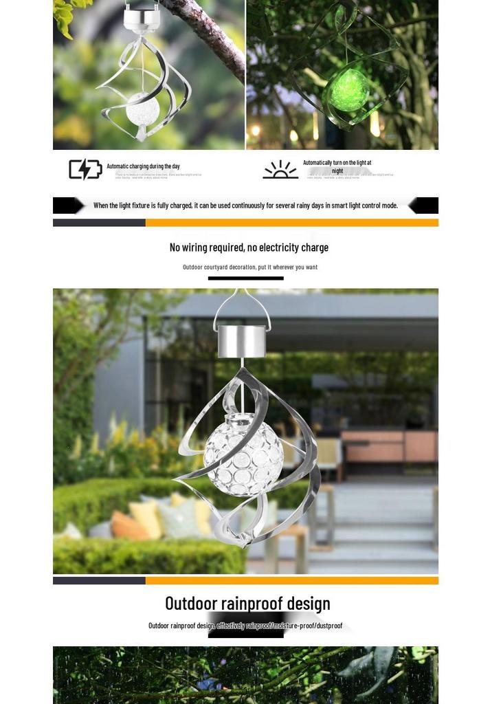 Solar-Powered LED Wind Spinner: Colorful, Waterproof, RGB Lights for Outdoor Lawn Decor