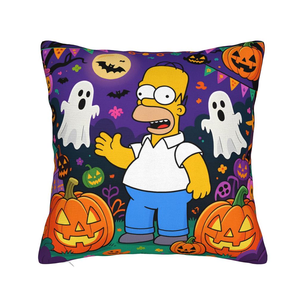 Pillow Cover Funny SSimpsons Green Polka Dot Family Cute Funny Pillow Case For Sofa Couch Bed Living Room Pillowcases