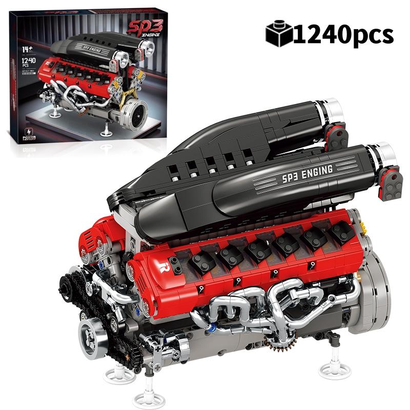 Brand new High-Quality Technical High-Quality V8 High-Quality Turbo High-Quality Engine High-Quality Building High-Quality Blocks Construction set