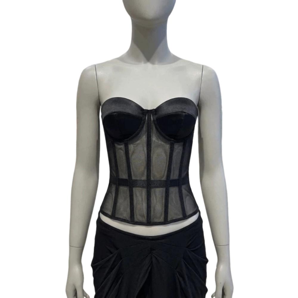 Sleeveless Women Corset Fishbone Camisole with Pads Streetwear Women Vest Sling Top Lady