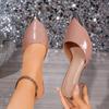 Fashion High Heels Pointed Toe Women Slippers Summer Fashion Elegant Mules Shoes 2025 New Party Dress Pumps Shallow Sandalias De Mujer