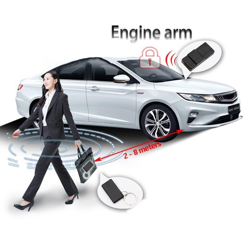 Car Engine Lock Alarm 2.4G Rfid- Wireless Engine Lock Alarm System Anti-slip Circuit Cut Off Automatic Unlock Device 12V
