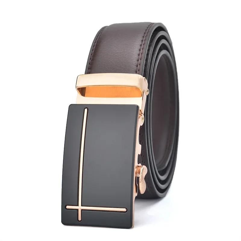 Herren 130 140 150 160 170cm PLUS Gürtel Automatikschließe PU-Leder Gürtel für Herren Business Luxus Designer Kleidung