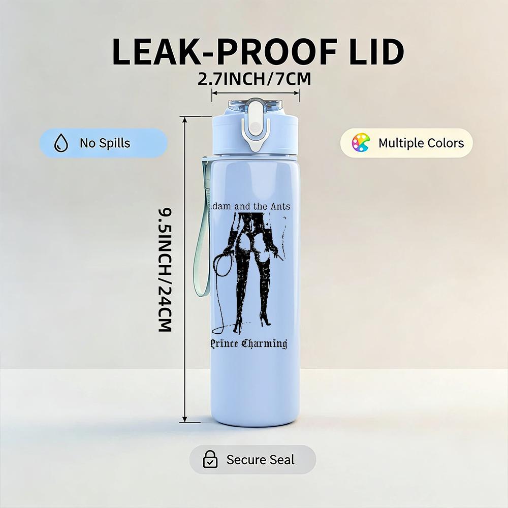 1PC Retro Tall Female Silhouette Minimalist Print 750ml Portable Sports Water Bottle Leakproof Gym Outdoor Travel Drink Cup