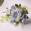 3pcs Wedding Pink Roses Dahlia Bouquet Artificial Flowers Restaurant Decoration Simulation Rose Daisy Silk Fake Flower Plant