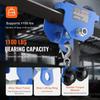 Manual Trolley, 1100 Lbs/0.5 Ton Load Capacity Push Beam Trolley with Dual Wheels, Adjustable for I-Beam Flange Width 63.5-139.7 Mm, Heavy Duty Alloy