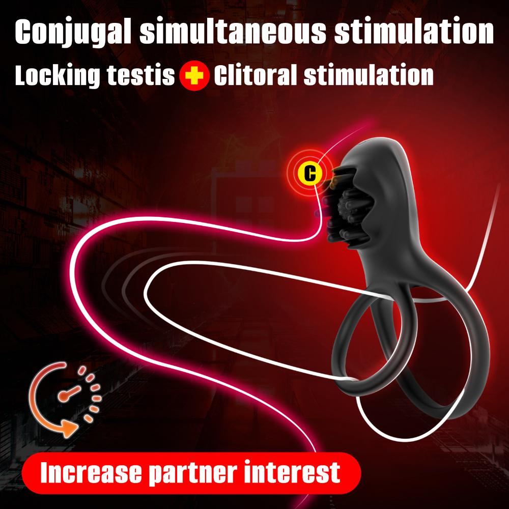 Lock Essence Ring Male Couple Vibrator Delay Remote Control Silicone Ring Sex Toys