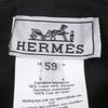 Great HERMES hat BOBFILIPE Serie Button Leather Pocket Bucket gray hair mens Used
