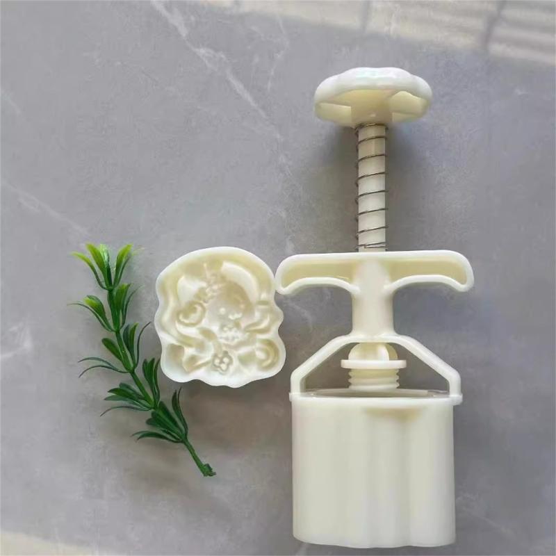 Traditional Pastries Cookie Stamp Hand Pressed Mooncakes Mold Bean Pastes Cake Bakewares Dessert Mould for Cooking Lover