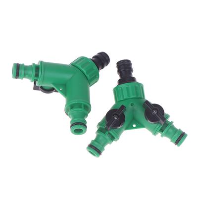 Kunststoff-Schlauchverteilerventil, Y-Form 2-Wege-Gartenschlauch-Anschlussadapter