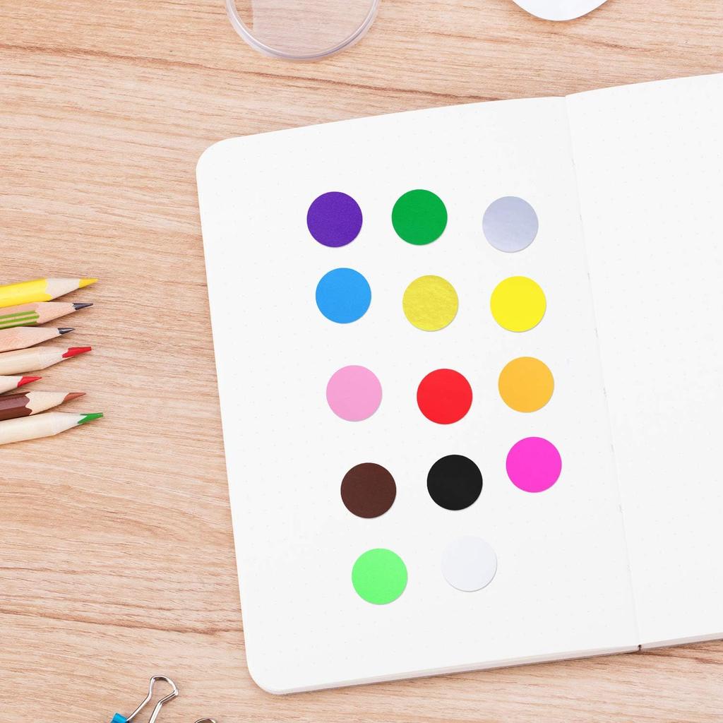 JANYUN 2688 Pcs 1 Inch Round Coding Circle Dot Labels, 16 Colors
