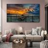 Sunset Beach View Canvas Paintings On The Wall Art Posters and Prints Landscape Nordic Art Pictures Home Wall Decoration Cuadros