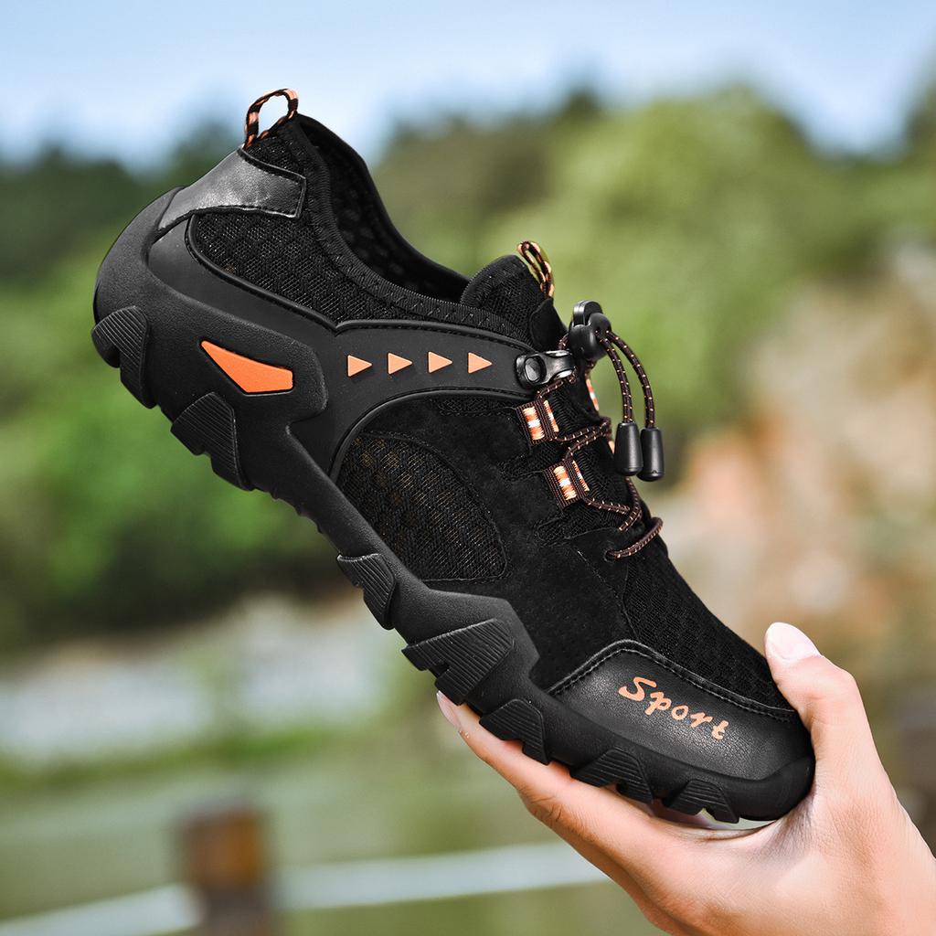 Large size summer net mountaineering men's shoes outdoor sports mesh breathable leisure outdoor travel shoes 2021 new
