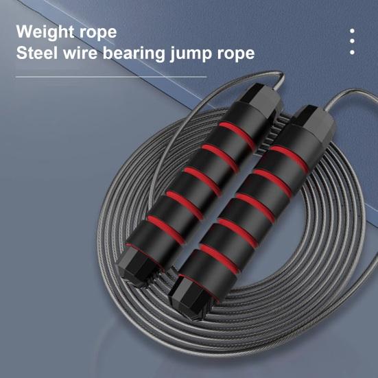 

Скакалка из стальной проволоки Yousheng 300 см, регулируемая нескользящая ручка, не спутывается, физическое тестирование, силовые тренировки, студенты, дети, взрослые, фитнес-скакалка