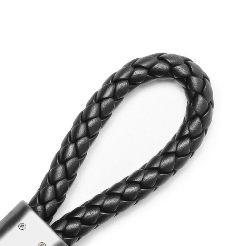 Center Hub Cap Hand-Woven Leather Car Key Ring Rope Key Chain Waist Keychains for Mitsubishi Outlander Pajero L200 Ralliart